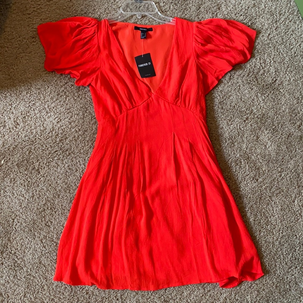 Mini red dress